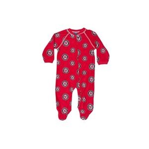 MLB Washington Nationals Boys Red Fleece Full Zip Footed Sleeper PJs Pajamas 18M